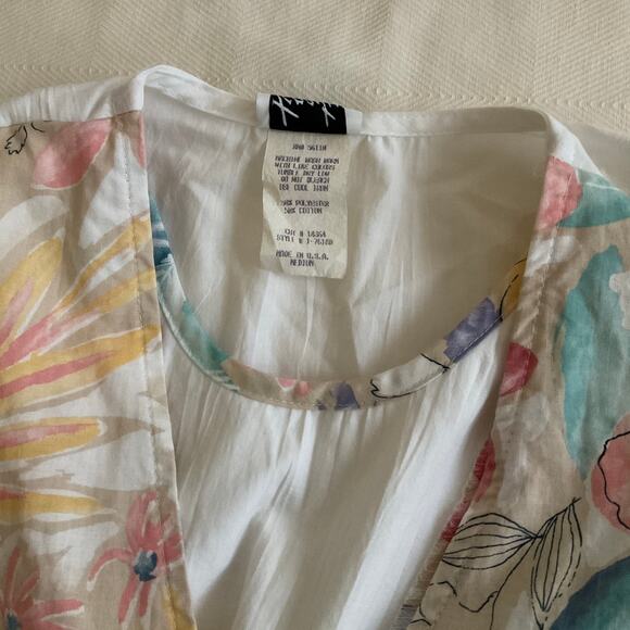 Vintage Tapestry Floral Tie Back Vest Shirt - Picture 5 of 8